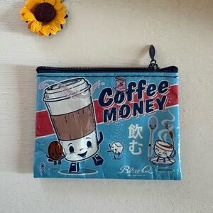 Blue Q Coffee Money Pouch - Blue